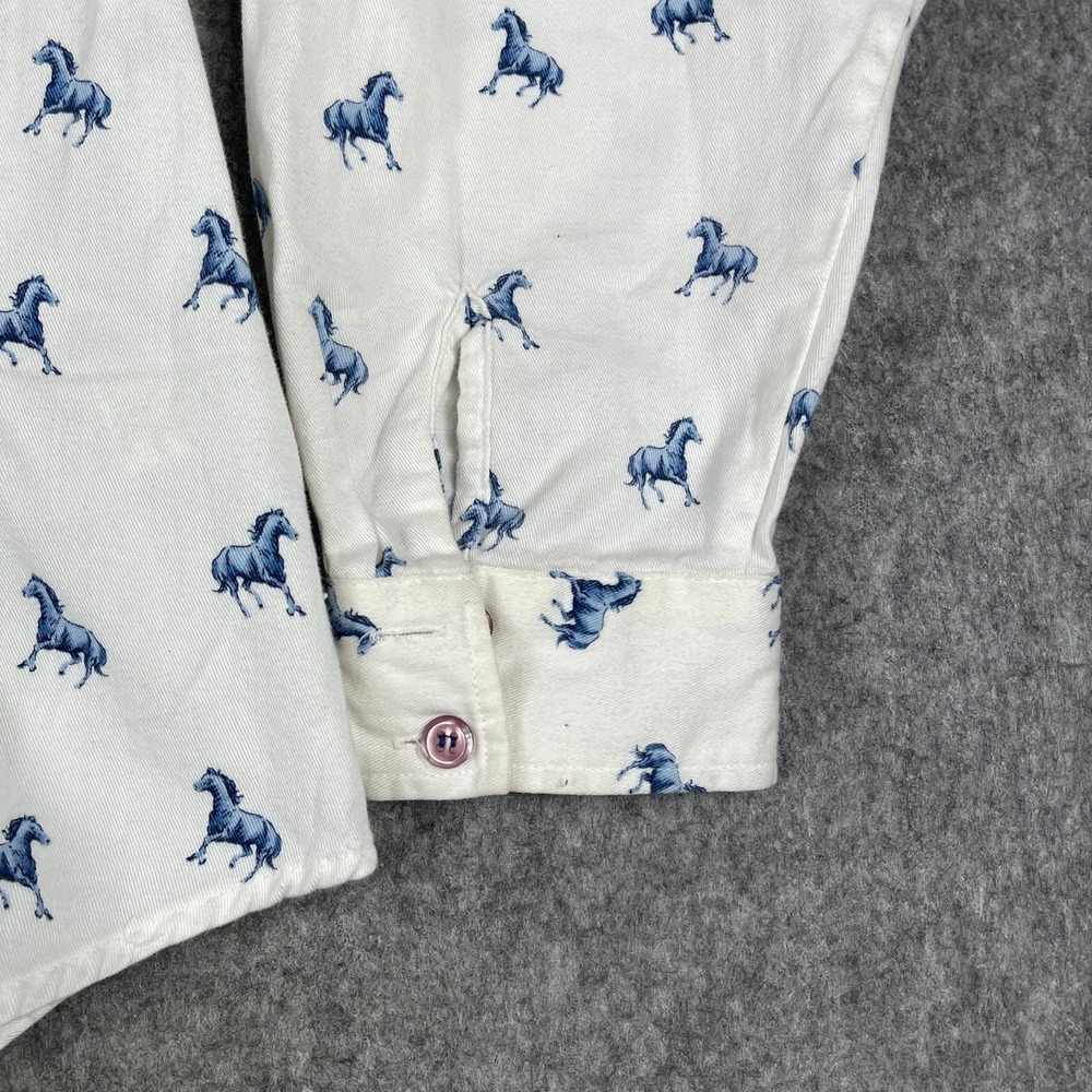 Five Star By Roper Women's XL AOP All Over Print Western Shirt Horses Cowgirl ** - Picture 5 of 9